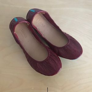 Tieks Ruby Red Patent Flats